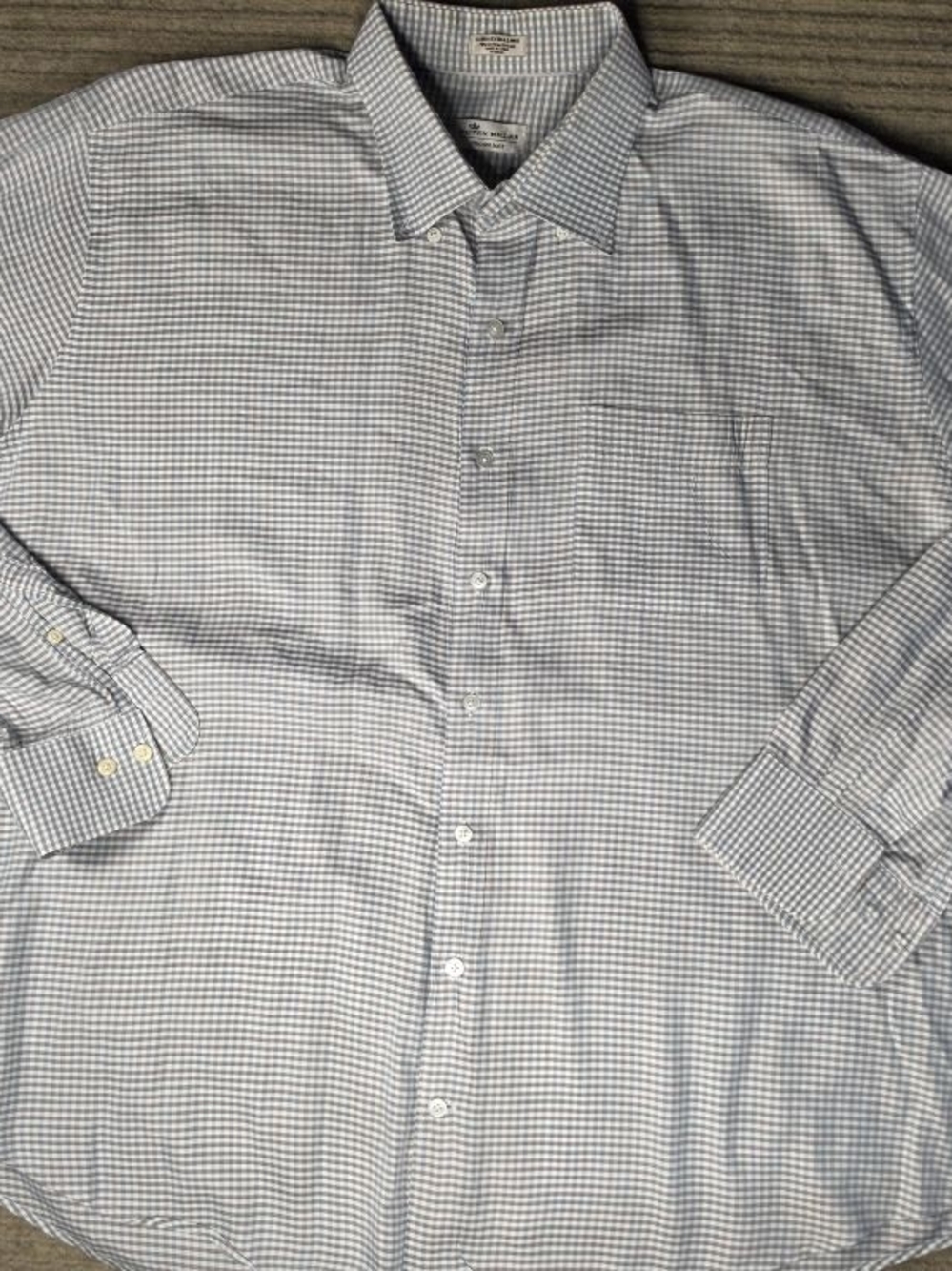 Peter Millar Crown Soft Men's Blue White Button-Down Shirt XXL